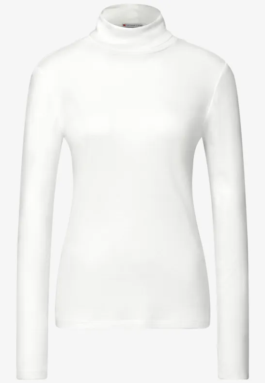 T-shirt à col roulé basique off white