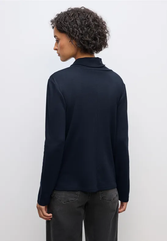 Basic Rollkragen-Shirt deep blue