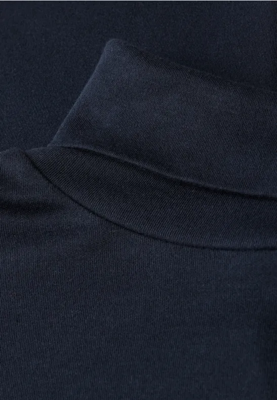 Basic Rollkragen-Shirt deep blue