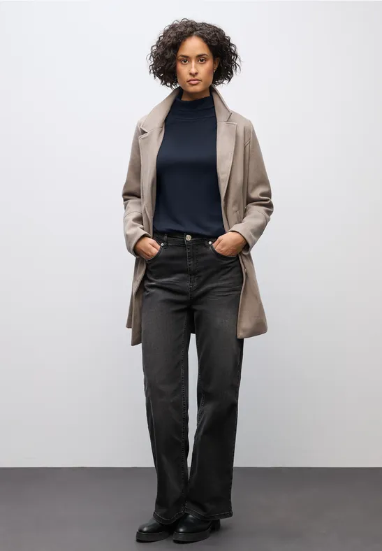 Basic Rollkragen-Shirt deep blue