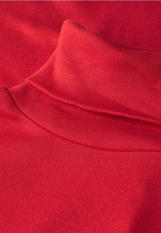 Basic Rollkragen-Shirt racing red