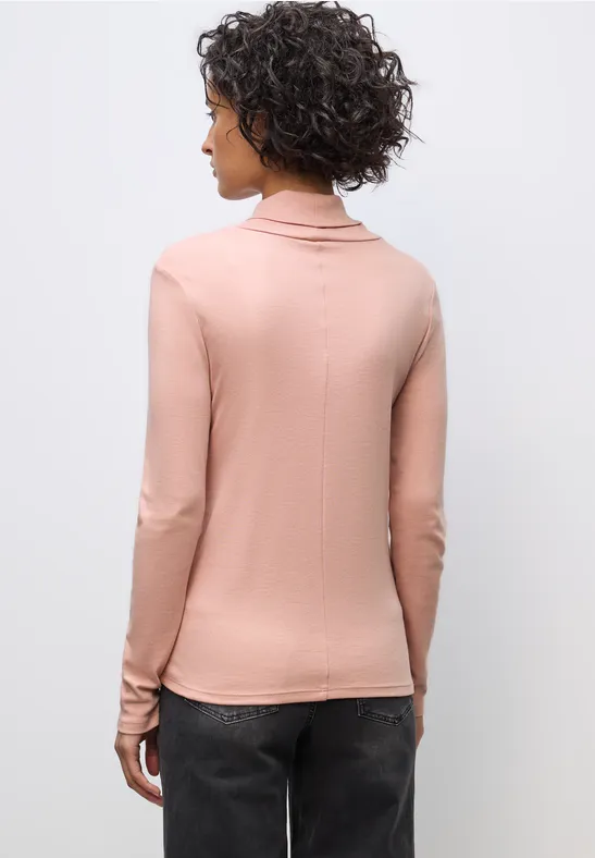 Basic Rollkragen-Shirt faded rose