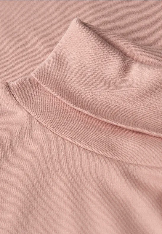 Basic Rollkragen-Shirt faded rose