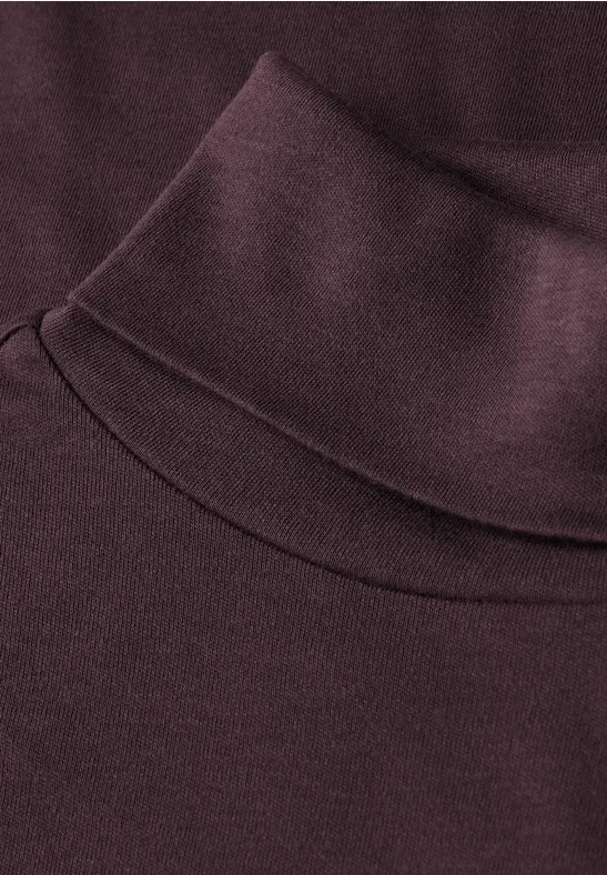 Basic Rollkragen-Shirt jazz berry