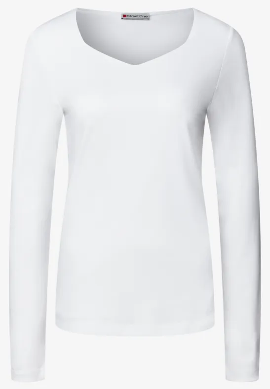 T-shirt avec encolure carrée White