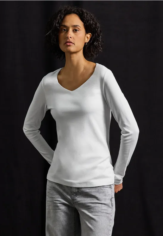T-shirt avec encolure carrée White