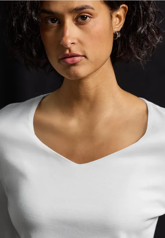 T-shirt avec encolure carrée White