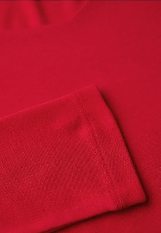 T-shirt avec encolure carrée racing red