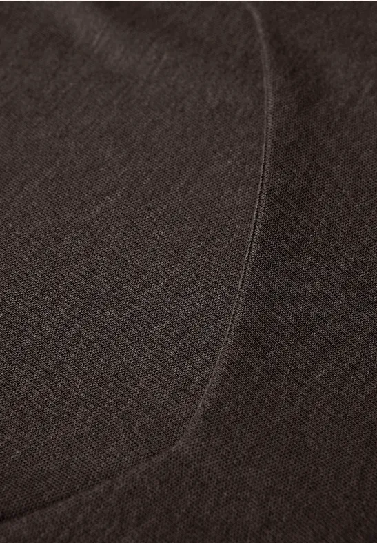 T-shirt avec encolure carrée deep roast brown