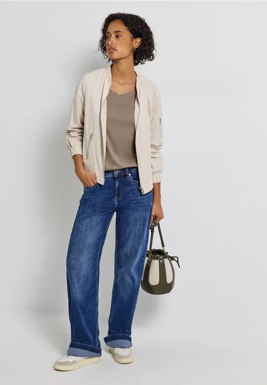 T-shirt avec encolure carrée bark brown