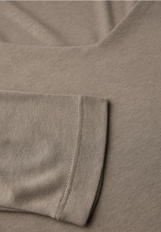 T-shirt avec encolure carrée bark brown