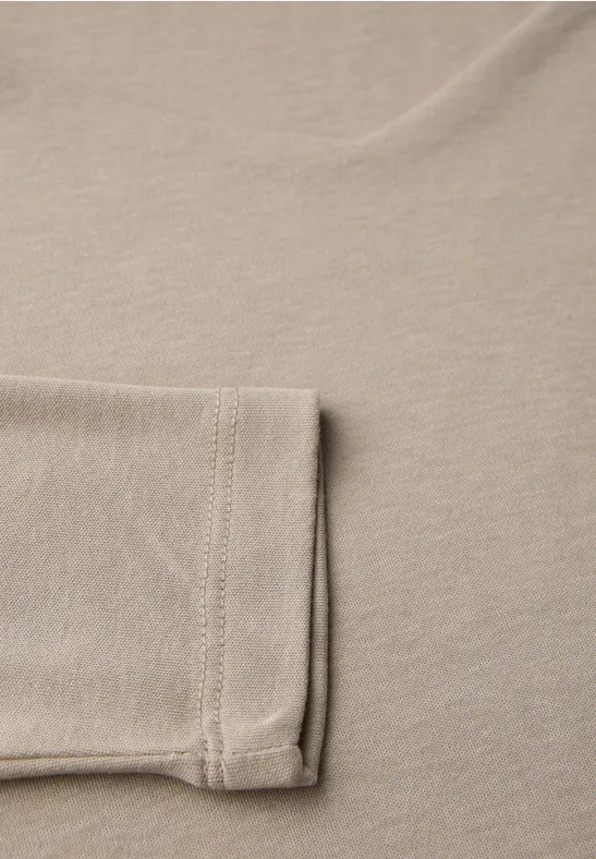 T-shirt avec encolure carrée morning beige