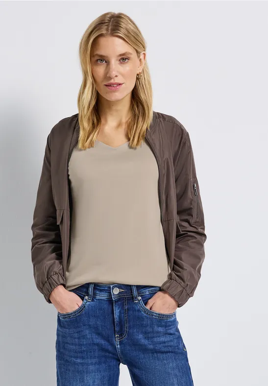 T-shirt avec encolure carrée morning beige
