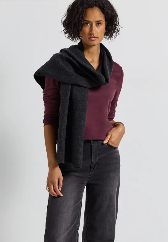 Shirt mit Carrée Ausschnitt noble red