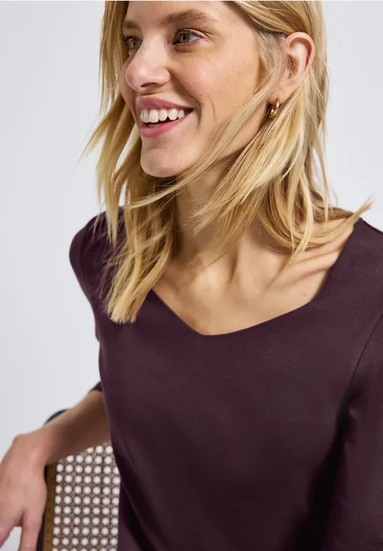 T-shirt avec encolure carrée Jazz Berry