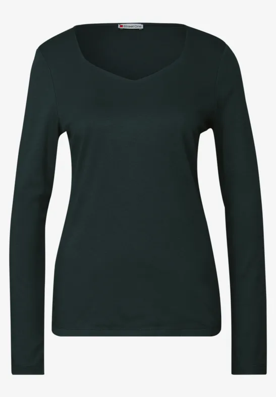 T-shirt avec encolure carrée evernight green