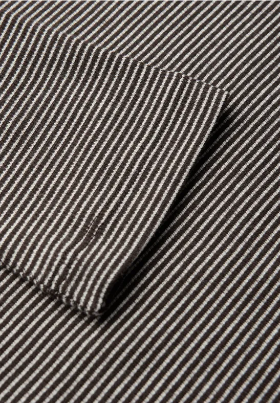 Shirt mit Rippstruktur deep roast brown