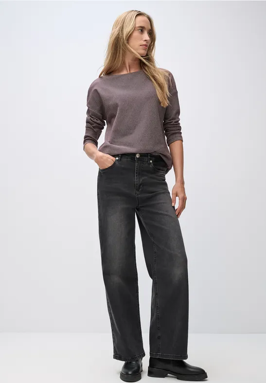 Shirt mit Rippstruktur Jazz Berry