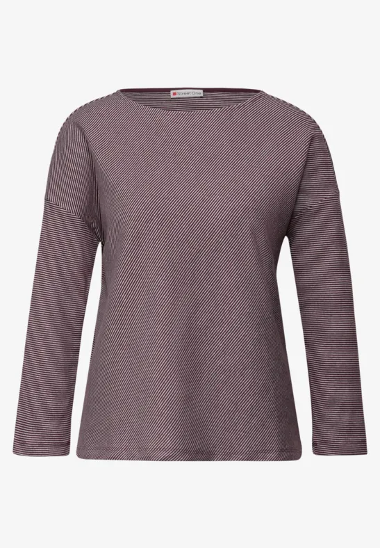 Shirt mit Rippstruktur Jazz Berry