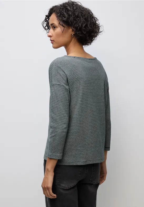 Shirt mit Rippstruktur evernight green