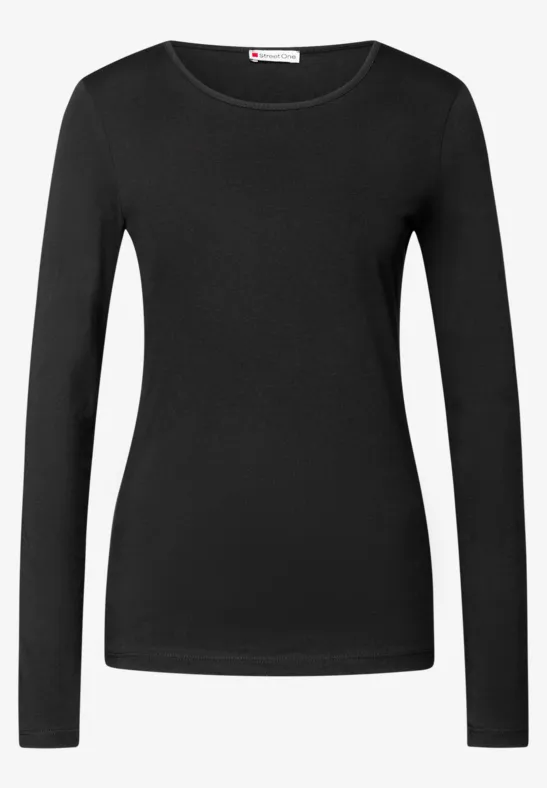2er-Pack Langarmshirts black/morning beige