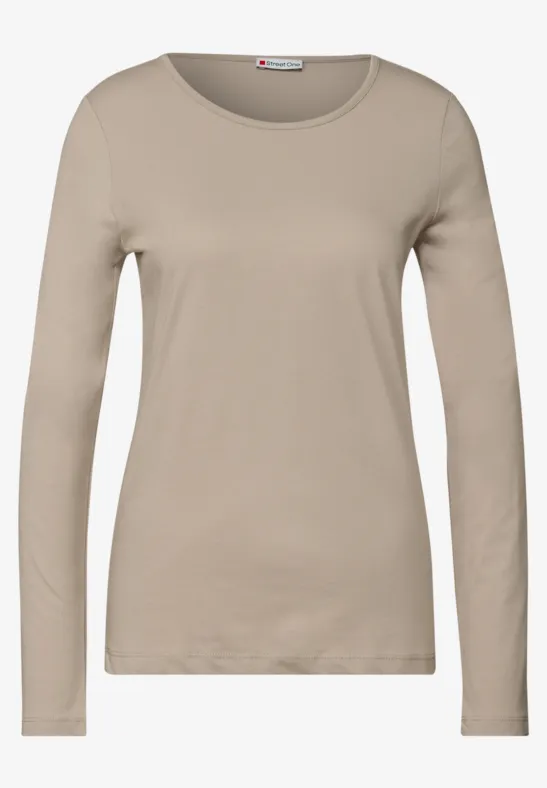 2er-Pack Langarmshirts morning beige/deep blue