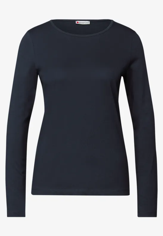 2er-Pack Langarmshirts morning beige/deep blue