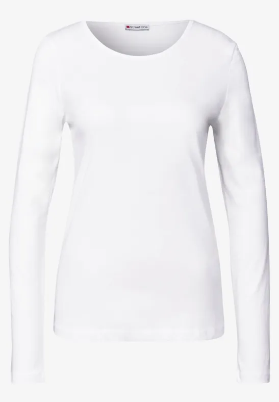 2er-Pack Langarmshirts white/bark brown