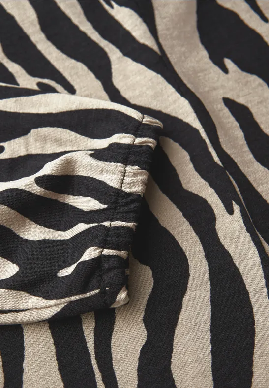 T-shirt imprimé au look tunique Black