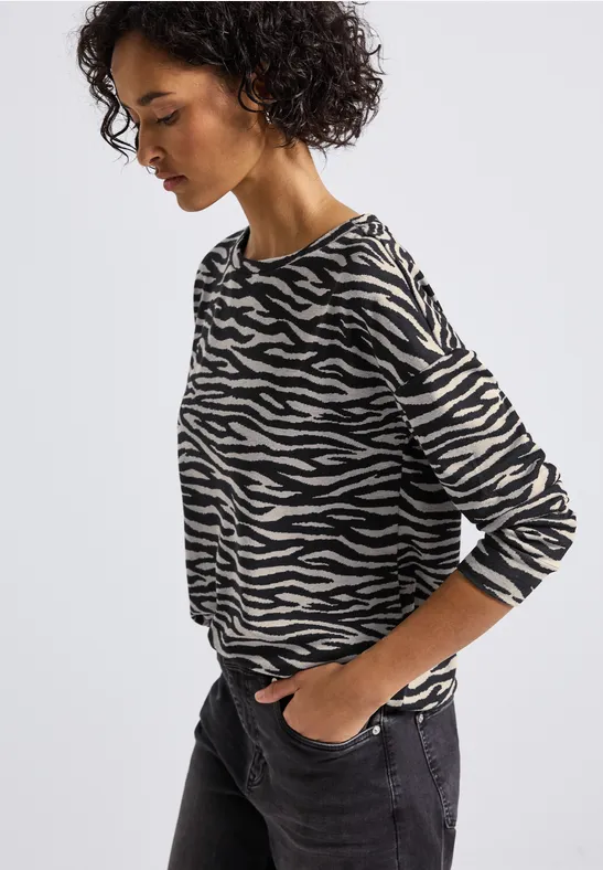 Kuscheliges Jacquard Shirt Black