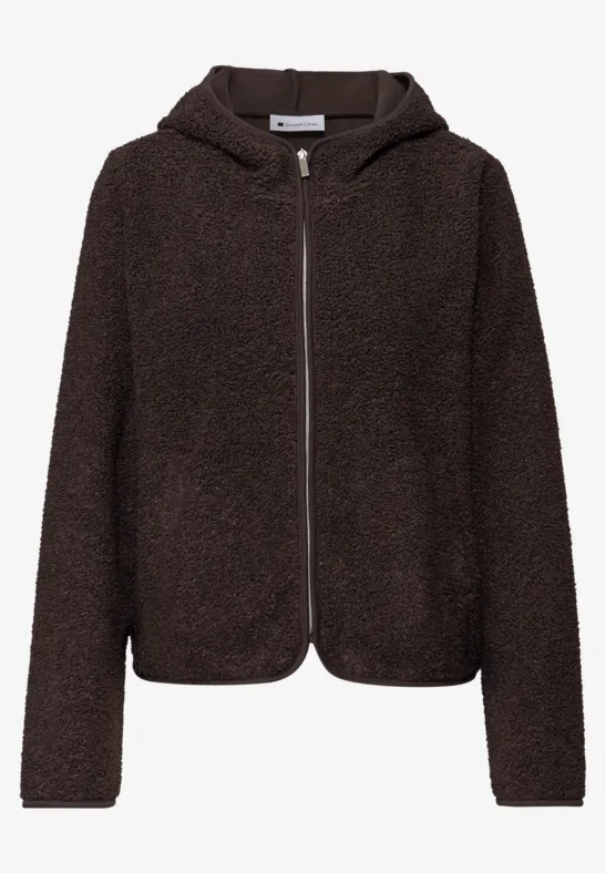 Kurtka pluszowa z kapturem molten earth