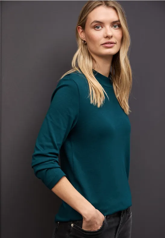 Basic Turtleneck Shirt tide blue