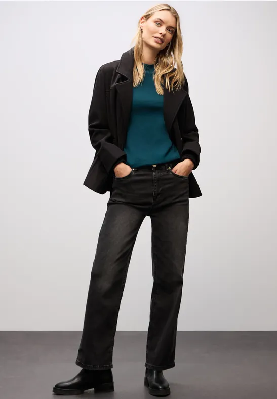 Basic Turtleneck Shirt tide blue