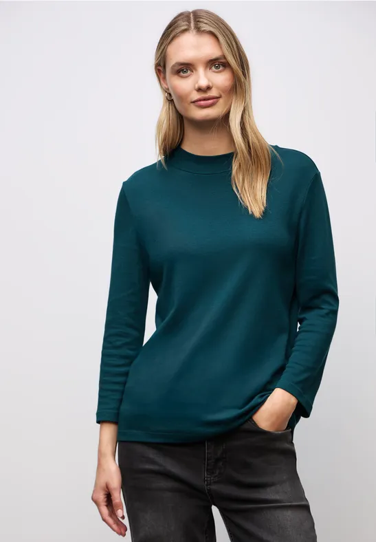 Basic Turtleneck Shirt tide blue