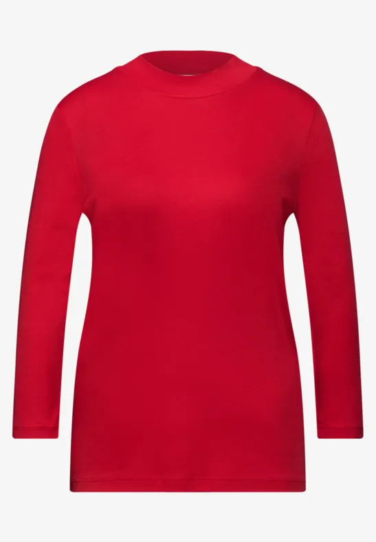 Basic Turtleneck Shirt racing red