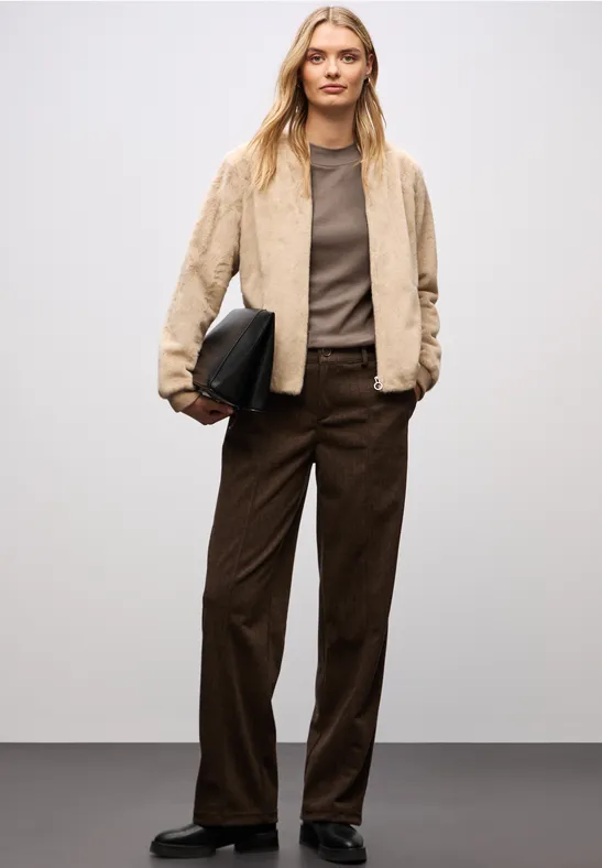 Basic Turtleneck Shirt silk brown