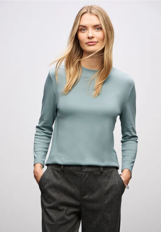 Basic Turtleneck Shirt arona blue