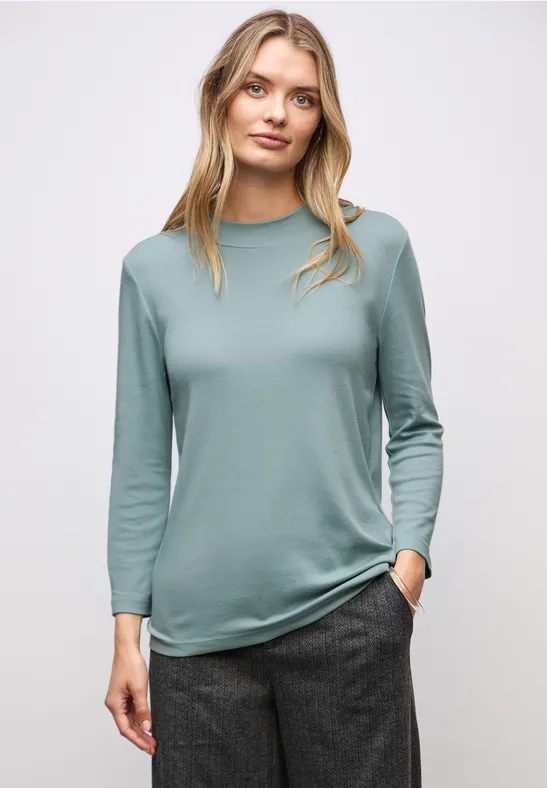 Basic Turtleneck Shirt arona blue