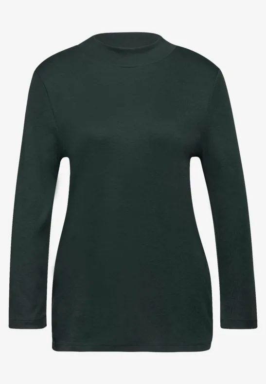 Basic Turtleneck Shirt evernight green