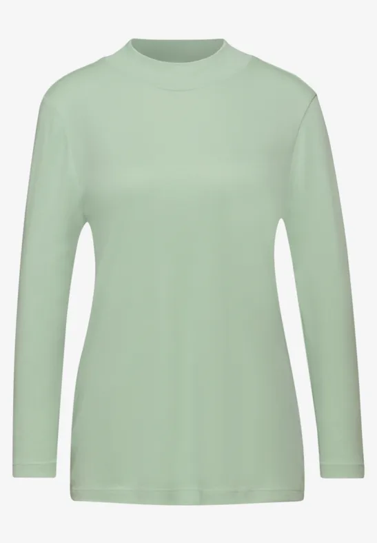 Basic Turtleneck Shirt pale mint green