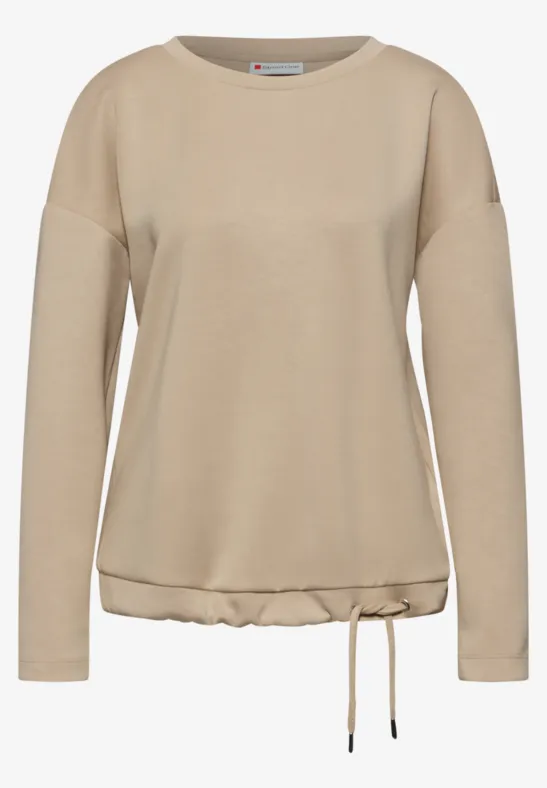 Silk-Look Shirt sanded beige