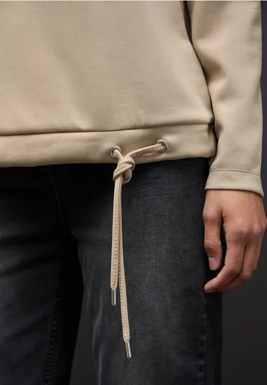Silk-Look Shirt sanded beige