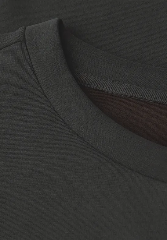 Silk-Look Shirt darkest brown