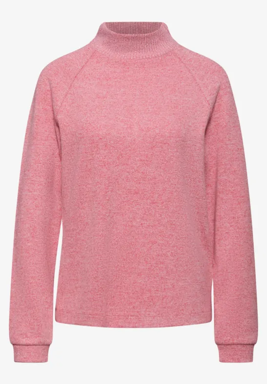 Kuscheliges Melange Shirt racing red mel.