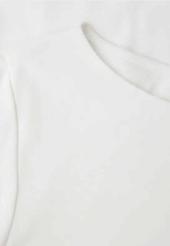 Basic Langarmshirt off white