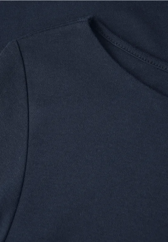Basic Langarmshirt deep blue