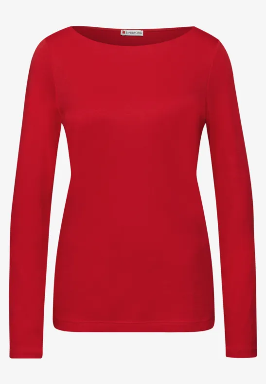 Basic Langarmshirt racing red