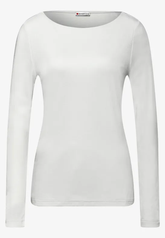 Basic Langarmshirt pelican grey