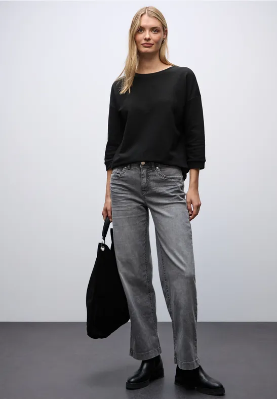 Strukturmix Shirt Black
