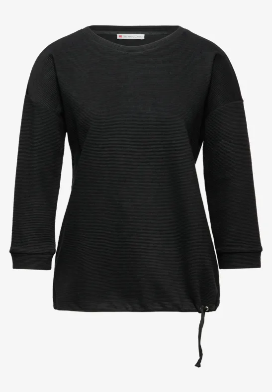 Strukturmix Shirt Black